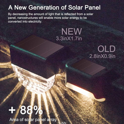 Uniqus Solar Deck Lights, Outdoor Lighting Backyard Deck Decor Outdoor Step Lights Garden Post Fence 6 Pack