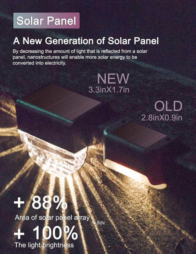 Uniqus Solar Deck Lights, Outdoor Lighting Backyard Deck Decor Outdoor Step Lights Garden Post Fence 6 Pack