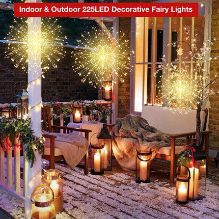 LetsFunny Fairy Christmas String Lights Copper Wire Lights, 225 LED DIY 8 Modes Dimmable Lights with Remote Control, Decorative Hanging Bursting Star Lights Christmas Indoor Outdoor Decoration