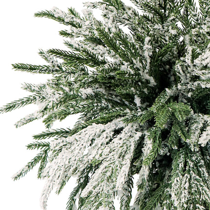 10Pcs Artificial Norfolk Pine Branches 17.7 Inches Fake Norfolk Pine Needles Sprigs Christmas Greenry Stems DIY Crafts Accessories for Garlands Vase Xmas Tree Filler Picks Home Decorations (10, Frost)
