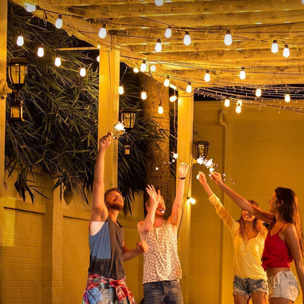 Govee Smart Outdoor String Lights H7021, RGBIC Warm White 96ft (2 Ropes of 48ft) LED Bulbs for Christmas Decorations Outdoor, WiFi Patio Lights Work with Alexa, Google, APP Control, IP65 Waterproof