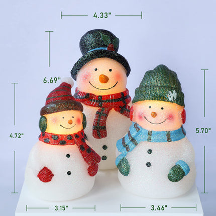Christmas LED Flameless Candles Snowman Novelty Lighting Battery Operated with Remote Real Wax Flickering Candles Decorative for Holiday Winter Bedroom Snowman Theme Decor Mothers Day s