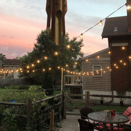 Brightown Led String Lights Outdoor 50Feet G40 Patio Lights with 52 Led Shatterproof Bulbs(2 Spare), Waterproof Led Globe Hanging Lights for Backyard Porch Bistro Balcony Decor, E12 Socket, 2200K