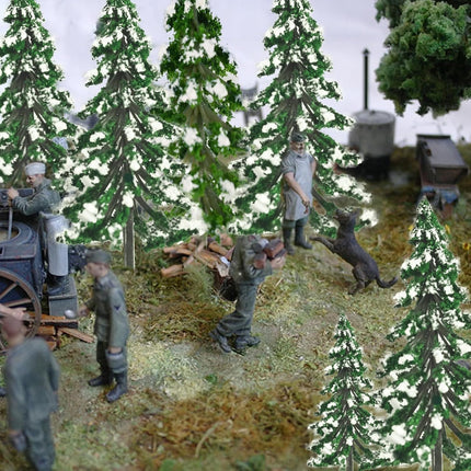 Warmtree 22PCS Mixed Scale Model Trees, Mini Snow Pine Model Trees 2-6 Inch, for Diorama Supplies Christmas Accessories Miniature Christmas Trees Micro Train Landscape Railway Sand Table