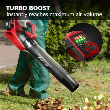 AVID POWER 40V Cordless Leaf Blower, Brushless Electric Leaf Blower 485-CFM 130-MPH, Battery Powered Blower with Two 2.0Ah Batteries, 1-Hour Fast Charger, 4 Speeds and Turbo Function