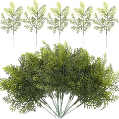 ZYP 40Pcs Artificial Pine Needles Branch,Christmas Faux Pine Needle,Artificial Faux Cedar Branch,Fake Greenery Pine Picks for Craft DIY Christmas Embellishing and Home Garden Decoration