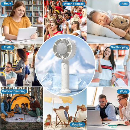 Handheld Cooling Fan, Handheld Fan Mini Air Conditioner Refrigeration Fan, Ice Cooling Mode With 3 Speed Wind, Usb Rechargeable