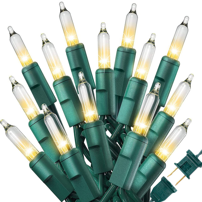 300 Count 79.5Ft Christmas String Lights - 3 Sets of 100 Mini Lights, Replaceable Fuse and Bulb, Waterproof, Connectable Indoor Outdoor Decor, Warm White