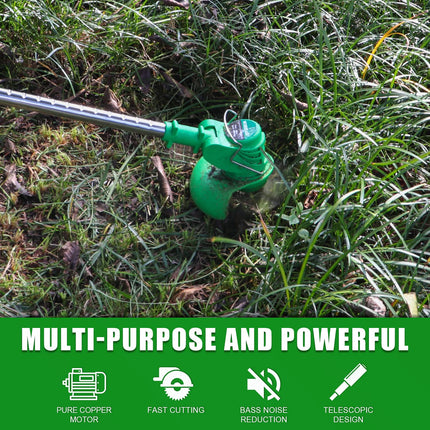 Cordless String Trimmer Battery Powered, 21V Lightweight Weed Wacker, with 9 Cutting Blades, 47 Inch Powerful Weed Eater (Tool Only, Battery not Included)