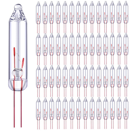 Ruisita 240 Pieces 3.5V Clear Mini Christmas Replacement Bulbs, 125 mA, 0.43 Watt Bulbs for Christmas Trees and Incandescent String Lights Set Supply (240)
