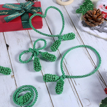 Prasacco 12 Pcs Christmas Garland Ties, 15.7 Inch Christmas Decorative Twist Ties for Banister Flexible Twist Ties for Garland Reusable Garland Ties for Xmas Holiday Christmas Craft Wrapping (Brown)