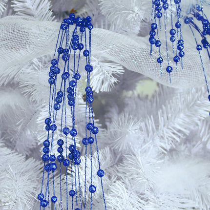 10 Pack 37" Long Artificial Glitter Berry Stem Decorative Branches Bead Sticks Fake Christmas Picks Royal Blue Ornaments for Christmas Tree Fireplace Holiday DIY Wreath Home Large Vase Decor