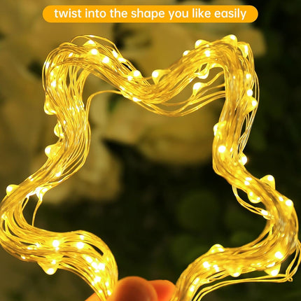Blingstar Fairy Lights USB Powered Christmas Lights 2 Pack 33 Ft 100 LED String Lights Mini Fairy String Lights for Bedroom Christmas Tree Camping Decoration, Warm White