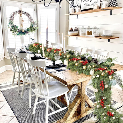 Lvydec 6ft Christmas Pine Garland Decoration,Christmas Greenery Garland Realistic Pine Garland Cypress Garland for Holiday Mantel Fireplace Table Centerpiece