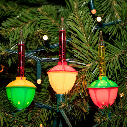 Novelty Lights Traditional Christmas Bubble Light Replacement Pack - Indoor Light Replacement Set for Christmas, Holidays, and More - C7/E12 Candelabra Base 5 Watt Light (Red and Yellow, 3 Pack)