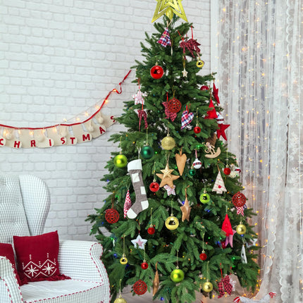 101pcs Christmas Ball Ornaments Set, Shatterproof Christmas Decorations Set with Reusable Hand-held Package for Xmas Tree Decor Holiday Wedding Party Holiday Indoor Decor (Gold&Red&Green)