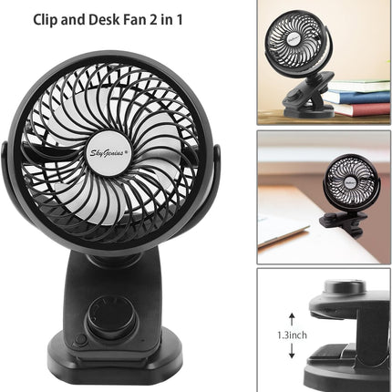 Battery Operated Clip On Fan Max 40 Hours Of Battery Life
