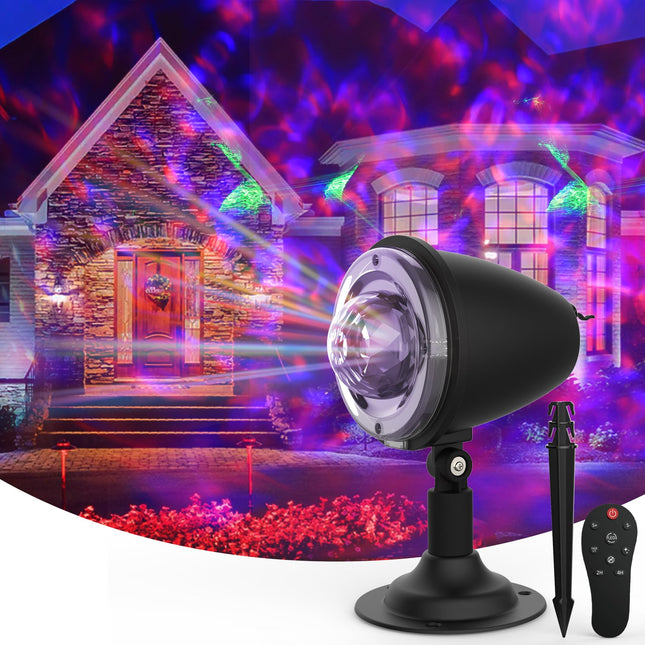 Halloween Laser Projector Lights,Syslux Outdoor Projector Light,21 Colors Ocean Ripple Projection with Remote Control for Christmas Thanksgiving Indoor Wedding Garden Party Holiday Decorations