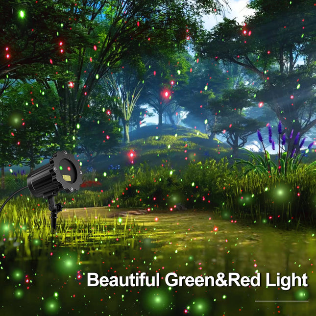 Brighter Laser Christmas Lights Projector Outdoor, d 2 Colors Red Green Gypsophila Moving Twinkle Stars Light Show, Holiday Projector Landscape Spotlight Decorations for House/Garden/Party