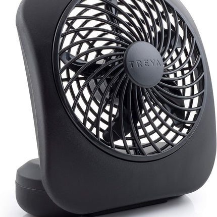 O2Cool Treva 5 Inch Battery Powered Fan Portable Desk Fan 2 Cooling Speeds With Compact Folding Tilt Design Small Fan Cubicle
