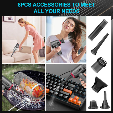 Cordless Car Vacuum Cleaner High Power, 9000Pa Wireless Handheld Car Vacuum Cleaner Rechargeable, Mini Portable Vacuum Cleaner, 3 In1 Dust Buster & Air Blower & Hand Pump, Dry Use For Car, Home