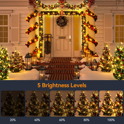 HOUHUI Fairy Lights Plug In, 50Ft Warm to Cool White Indoor Outdoor String Lights with Remote, 8 Modes 2700K-6500K Dimmable White Fairy Twinkle Lights IP67 Waterproof for Christmas Bedroom Party Decor