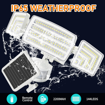 Solpex Solar Flood Lights Outdoor Waterproof Ip65 3 Modes 1800Lm Solar Security Motion Sensor Outdoor Lights For Outside, Garden
