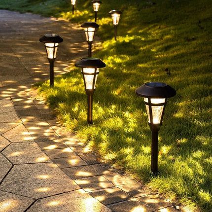 Solpex Solar Pathway Lights Outdoor,6 Pack Solar Garden Lights, Bronze Finshed, Waterproof Solar Walkway Lights Outdoor Lawn