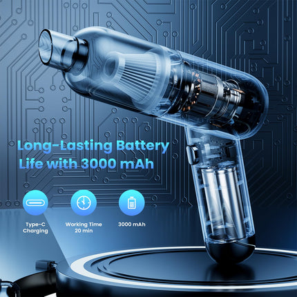 Small Handheld Car Vacuum Cleaner Cordless, Portable Hand Dust Buster With 6000 Pa High Power Suction, Ultralightweight, Wireless Aspiradora Carro Rechargeable, Mini Hand Held Vacuum