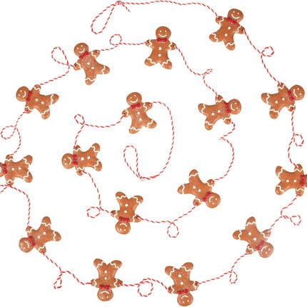 9 Foot Mini Gingerbread Man Christmas Garland Cute Small 2 Inch Claydough Gingerbread Men Christmas Tree Garland Gingerbread Cookie Candy Theme Trees Garland Christmas Decorations For Indoor Use