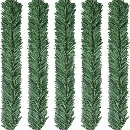 DearHouse 30 Pcs Christmas Garland Ties Artificial Pine Needles,14" Christmas Tree Branches Wired Faux Pine Greenery Stems in Green for Christmas Decoration Craft Wrapping