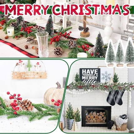 Christmas Pine Garland Artificial 6.3FT with Red Berry Branch Pine Cone Winter Greenery Garland for Holiday Season Decor, Xmas Tree Garland, Table Runner Decorations, Outdoor Indoor for Stairs Railing