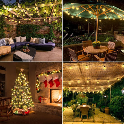 Battery Operated String Lights Outdoor - 39Ft 80 LED Battery Powered Outdoor Lights with Remote, 8 Modes Globe Battery String Lights Outdoor Battery Lights for Camping Tent Patio Porch Outside Decor