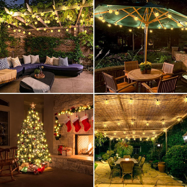 Battery Operated String Lights Outdoor - 39Ft 80 LED Battery Powered Outdoor Lights with Remote, 8 Modes Globe Battery String Lights Outdoor Battery Lights for Camping Tent Patio Porch Outside Decor