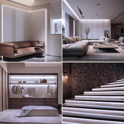 echosari 2 PCS Strip Lights Battery Operated, 9.8Ft 90 LED Strip Lights Self-Adhesive with Remote Timer, Flexible Cuttable Light Strip for Bedroom TV Boat Kitchen Cupboard Decor (Cool White)