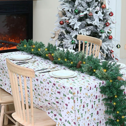 Christmas Garland by KALOR - 9 feet Pine Garland with 50 Battery Operated Lights - Christmas Décor with Pine Cone for Indoor Home Holiday Xmas Decorations