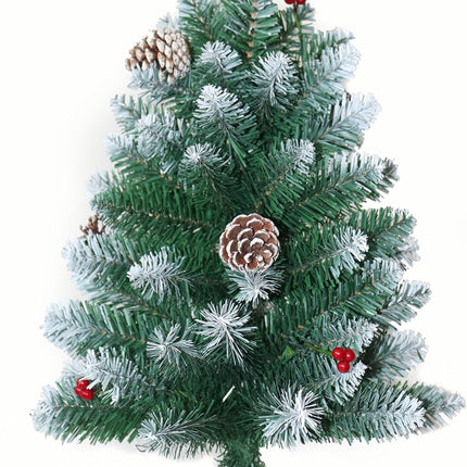 MYCIMER No Install Mini Christmas Tree with Unlit Flocked Decor, 24-Inch DIY Tabletop Mini Christmas Tree