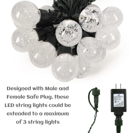35 FT Globe String Lights Outdoor Commercial Grade Light with 20 G50 Shatterproof LED Bulbs Waterproof Extendable for Indoor Outdoor Wedding Garden Party Christmas Trees Decoration (Warm)