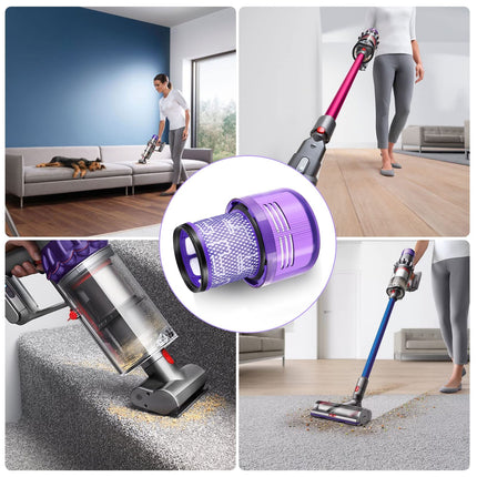 Filter For Dyson V12 Detect Slim Vacuums, V12 Slim Vacuums, Compare To Part 97151701 3 Pack