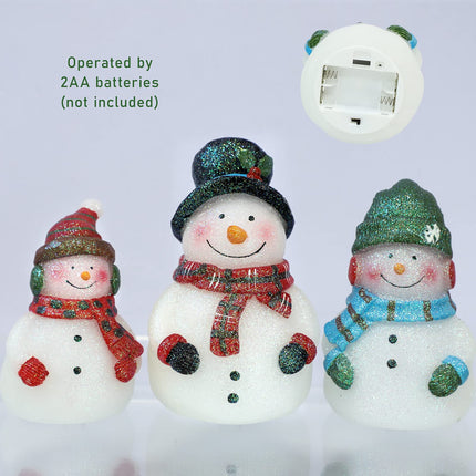 Christmas LED Flameless Candles Snowman Novelty Lighting Battery Operated with Remote Real Wax Flickering Candles Decorative for Holiday Winter Bedroom Snowman Theme Decor Mothers Day s