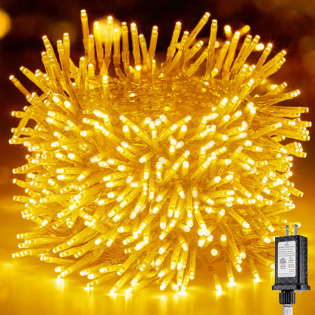 Minetom Christmas Tree Lights Outdoor Cluster Lights - 200 LED 10 Ft Christmas Firecrackers String Lights, 12 Modes Timer Waterproof Connetable Plug in Twinkle Fairy Lights for Xmas Tree Garland Party