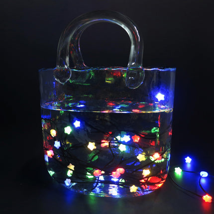 Outdoor Solar String Lights - 27FT, 40 LED Solar Garden Lights Outdoor, Waterproof Solar String Lights Outdoor, Multi-Color 8 Function Garden Fairy Lights, Solar-40L-Star