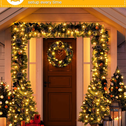 d Christmas Tree Lights, 158 FT 480 LED String Lights Green Wire with 8 Modes, Timer and Memory, Plug in Outdoor Waterproof Twinkle Lights for Indoor Yard Xmas Holiday, Warm White