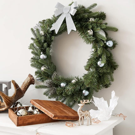 Hotop 9 Pieces Wire Wreath Frame Dark Green Flat Circle Floral Wreath Ring Wreath Making Supplies for Christmas Year Holiday Wedding Decoration 8 Inch 12 Inch 14 Inch