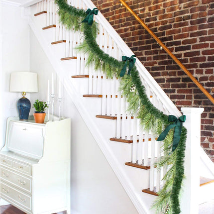 Artiflr 33Ft Christmas Garland Clearance, Artificial Pine Garland Greenery Holiday Decor for Home Fireplaces Holiday Party Decoration Outdoor or Indoor