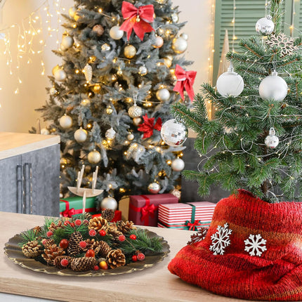 Zeyune 180 Pcs Christmas Pine Cones Holly Berry Craft Pine Branch Set Christmas Potpourri Bowl Filler Vase Filler Wreath Decorations Frost Berry Assorted for DIY Home Tree (Natural,Pine Cone)