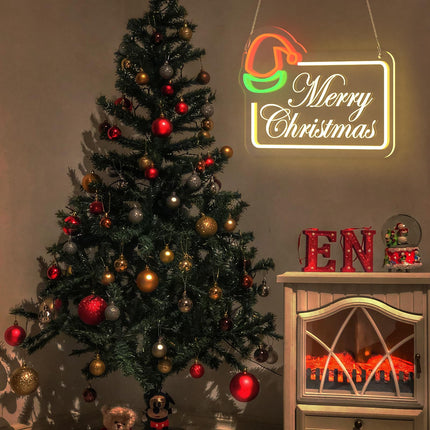 Merry Christmas Neon Sign: Dimmable LED Neon Lights for Wall Decor - Ideal Ambient Lighting Holiday Decorations for Home Kids Room