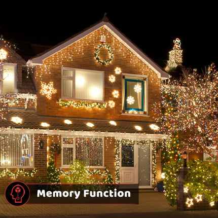 WISD Christmas Outdoor String Lights 75ft 200 LED Waterproof with Memory Modes, Twinkle Plug in Fairy Lights for Indoor Xmas Tree Backyard Wedding Party Garden Balcony Porch Decor, Warm White