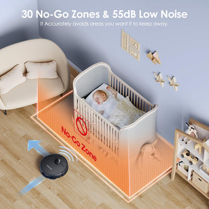 Lubluelu L15 Robot Vacuum 5000Pa,3 In 1 Robot Vacuum And Mop Combo,Lidar Navigation,5 Maps,30 Nogo Zones, Wifiappalexa,Autocharging,Robot Vacuum Cleaner For Pet Hair, Carpet, Hard Floor