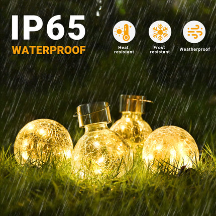 GIGALUMI Hanging Solar Lantern, 4 Pack Solar Christmas Decoration, Hanging Solar Lights Outdoor Waterproof, Garden Decor for Lawn, Garden, Yard, Tree (Warm White)